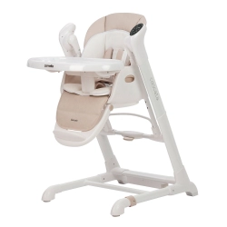 Carrello Baby CASCATA  2024 Cream Beige krzesełko do karmienia z funkcją huśtawki